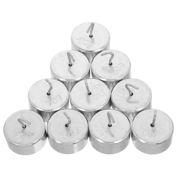 BESTYASH 10Pcs Calibration Weights: Silver Lab Weights Set for Students and Educators