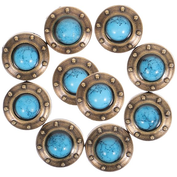 BESTYASH 10Pcs Chic Concho Buttons Metal Fasteners for DIY Leatherware Bag Accessories