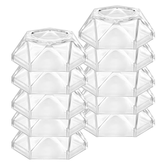 BESTYASH Set of 10 Clear Crystal Orb Display Stands for Home and Office Decor with Unique Light Reflection Effects