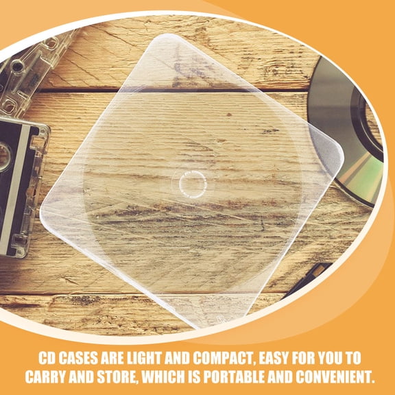 BESTYASH 10Pcs Clear Plastic Cd Storage Cases Chocolate Color Lightweight Compact Design