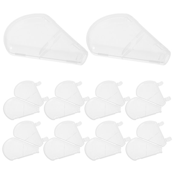 BESTYASH 10Pcs Clear Plastic Makeup Brush Protector Cap Fan Shaped Covers Easy to Clean and Reusable