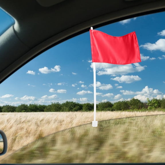 BESTYASH 10Pcs Clip Flag Pole for Car Window Use with Rod Shaped Design for Travel