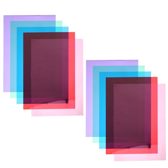 BESTYASH 10Pcs Colored Plastic Sheets for Lights with Diffusion Film and Quick Installation Features