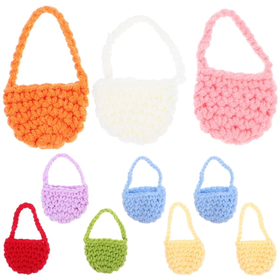 BESTYASH 10Pcs Crochet Drawstring Bags Mini Yarn Storage for Craft Enthusiasts Display