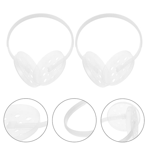 BESTYASH 10Pcs White Earmuff Inner Support Frame for Comfortable DIY Winter Ear Warmers