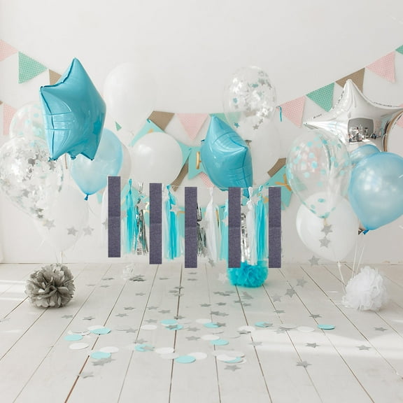 BESTYASH 10Pcs Decorative Black Crepe Paper Streamers for Gathering and Celebration