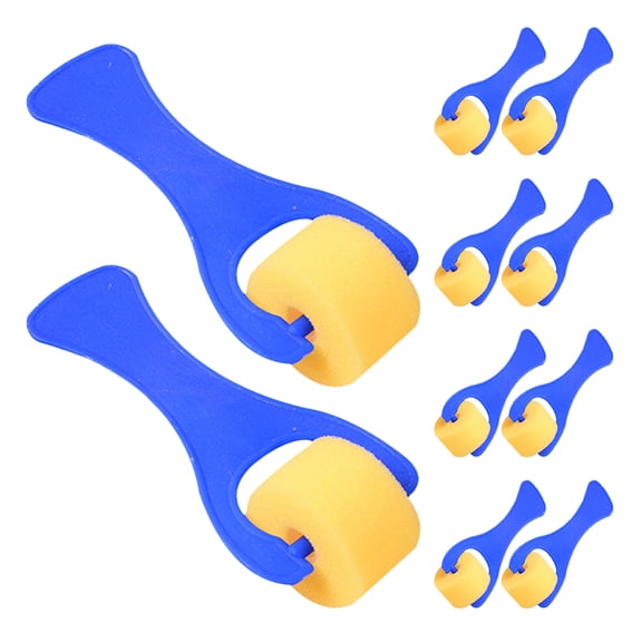 BESTYASH 10Pcs Durable Blue Plastic and Sponge Paint Rollers for Wall and Art Projects