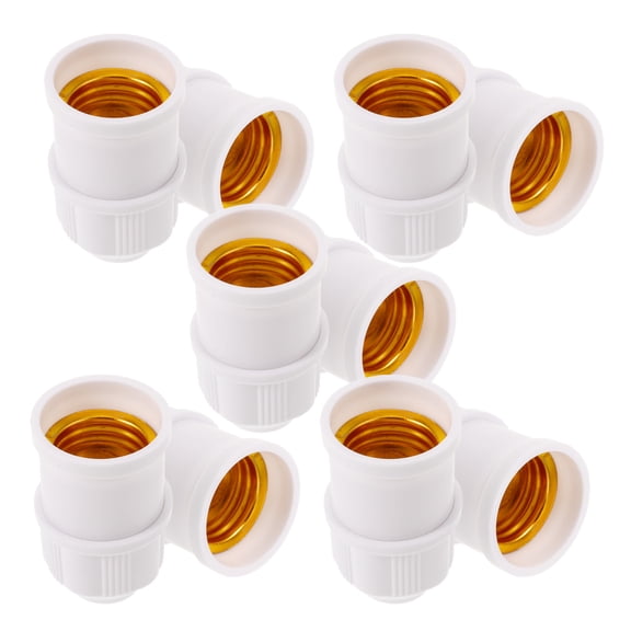 BESTYASH 10Pcs E27 White Lamp Socket Replacement Durable PP Bakelite Material for Pendant Light Fixtures
