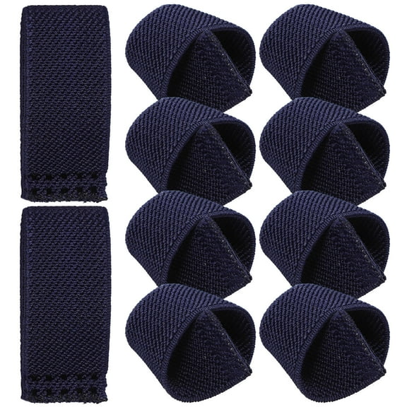 BESTYASH 10Pcs Elastic Webbing Strap Keepers Canvas Navy Belt Loops for Duty Belt and Backpack Accessories