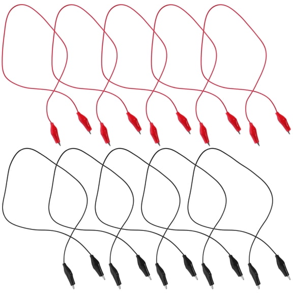 BESTYASH Alligator Clips with Insulated Wires PVC Copper Iron for Science Experiment Cable