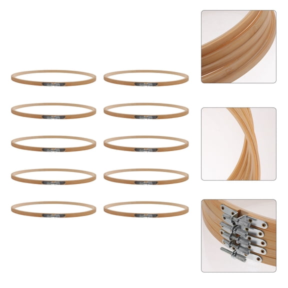 BESTYASH Golden Cross Circle Hoop for Embroidery, Needlework, Crafting, Sewing and Home Decor Accessories