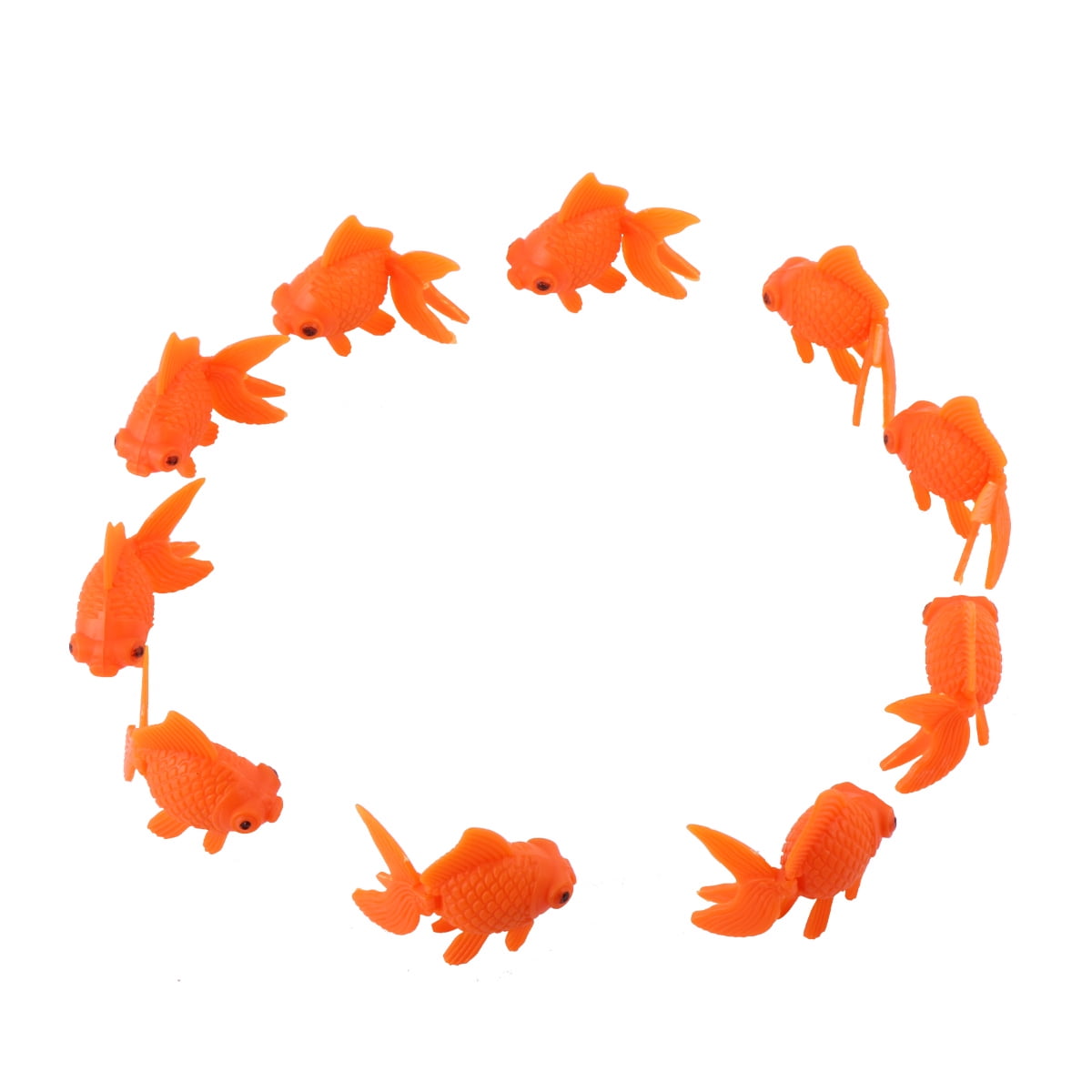 BESTYASH 10Pcs Fake Tropical Fish Plastic Aquarium Decoration Orange ...