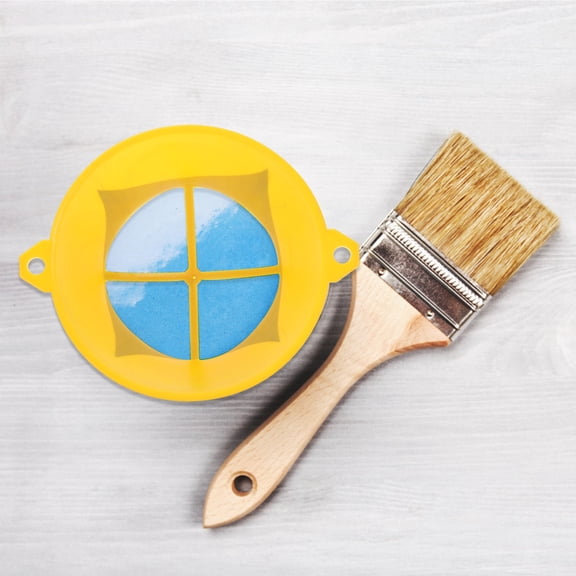 BESTYASH 10Pcs Fine Paint Strainer for Oil Painting Yellow Plastic Remove Solids