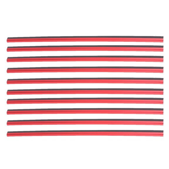 BESTYASH 10Pcs Flexible PVC Red Car Air Conditioner Strip for Vent Easy Installation