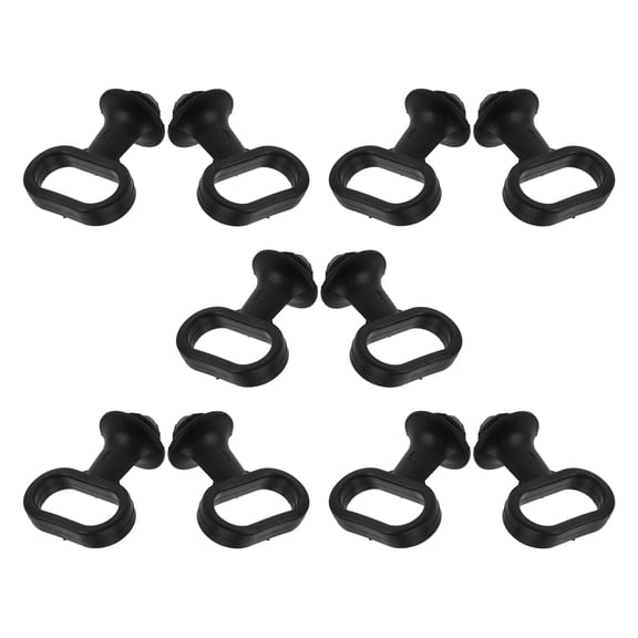 BESTYASH 10Pcs Black Rubber Motorcycle Cable Guide Holder with Shock Absorption Feature