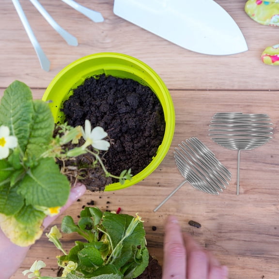 BESTYASH 10Pcs Gardening Fertilizer Container Silver Durable Fertilizer Mesh Baskets for Home Gardeners