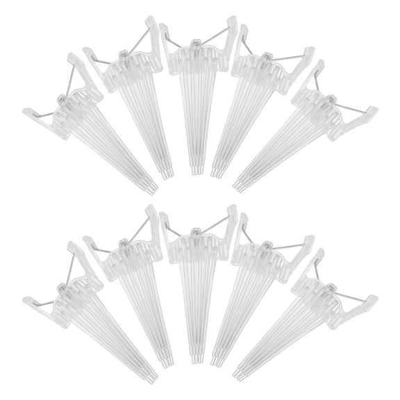 BESTYASH 10Pcs Hair Root Lifting Clips White Volumizing Comb for High Crown Styling and Bangs Shaping