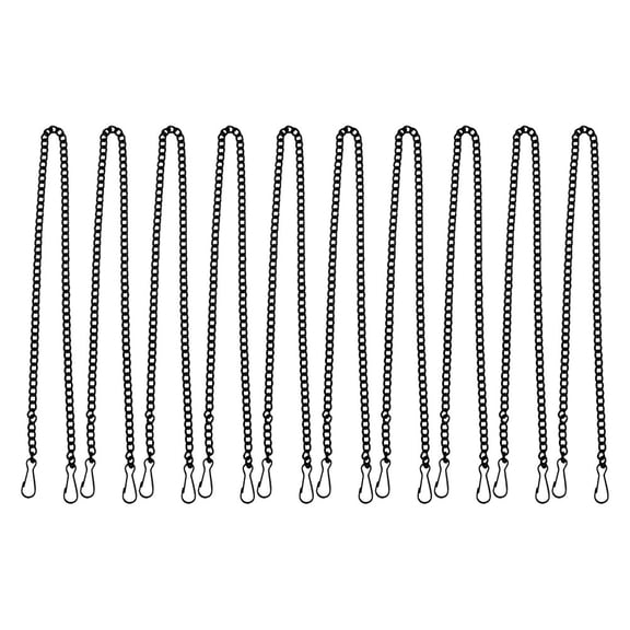 BESTYASH 10Pcs Hanging Chain Accessories Black Chain for Secure Poster and Banner Display