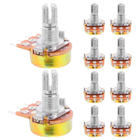 BESTYASH 10Pcs High Precision Linear Taper Potentiometer for Audio Volume Control Guitar Parts