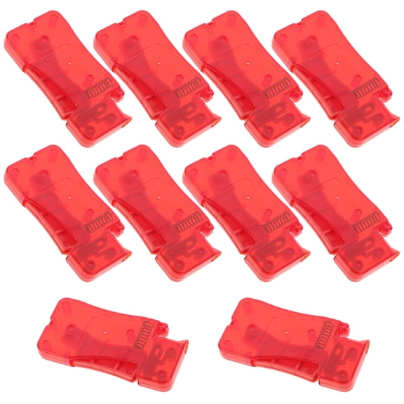 BESTYASH 10Pcs Home Use Needle Threaders Red Flexible Plastic Threading Device Comfortable Grip