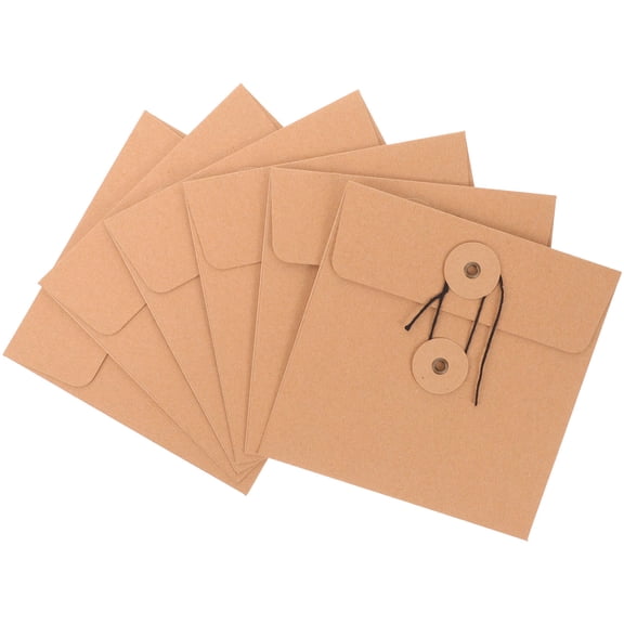 BESTYASH 10pcs CD Envelopes for Daily Life in Light Brown Kraft Paper