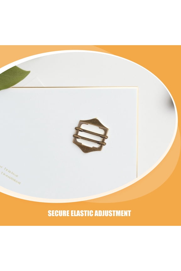 10Pcs Metal Vest Buckle Adjustable Strap Clips Coffee Color Flexible Slide Buckles for Waistcoat Accessories