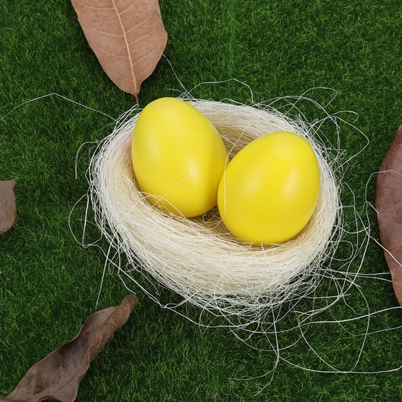 BESTYASH 10Pcs Fake Bird Nest Decor Jute Natural Rustic Craft Supplies