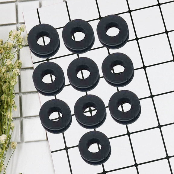 BESTYASH 10Pcs Motorcycle Bumper Guard Blocks Black Rubber for Maintenance and Absorption