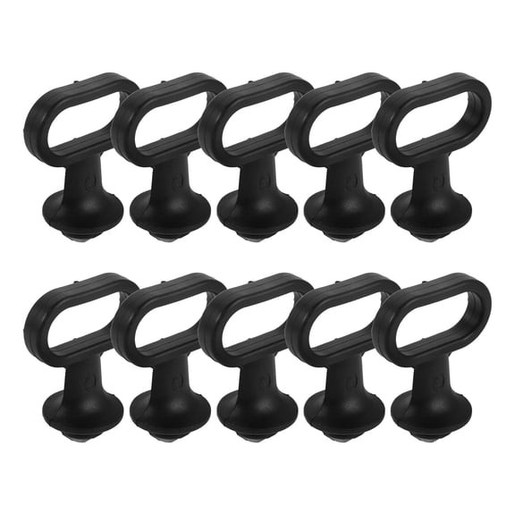 BESTYASH 10Pcs Universal Rubber Motorcycle Cable Guide Holder with Shock Absorbing Black Rubber Material