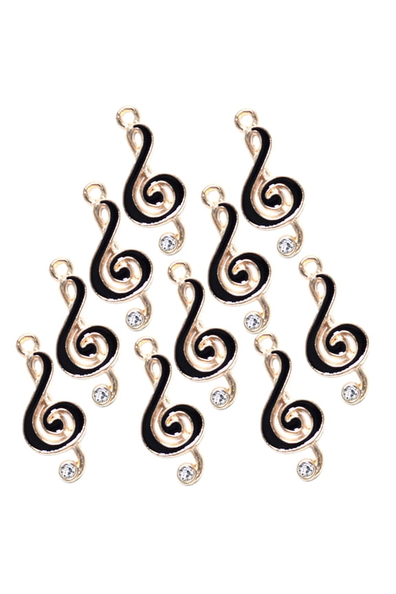 10Pcs Musical Note Shape Metal Design Charms for Friends and Music Lovers Christmas Giving