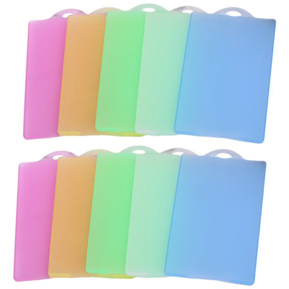 BESTYASH 10Pcs Name Cards Protectors Assorted Color Id Card Sleeves Prevent Card Damage School Use