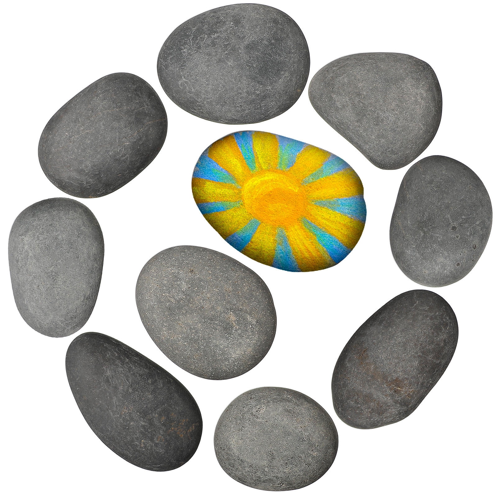 BESTYASH Natural Grey Painting Stones, and Comfortable Craft Rocks for ...