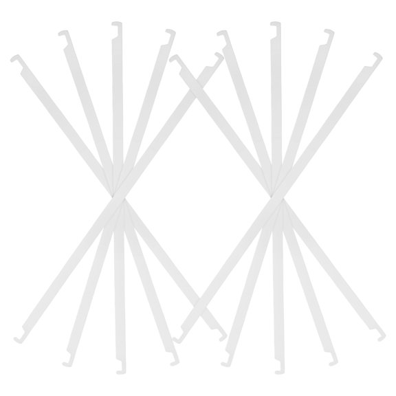 BESTYASH 10Pcs Office File Organizer Metal Rods in White for Hanging Folder System