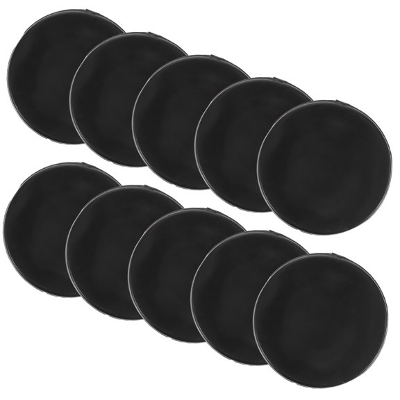 BESTYASH 10Pcs PVC Money Bank Round Plug Black Leakproof Bottom Cover for Saving Jar Closure