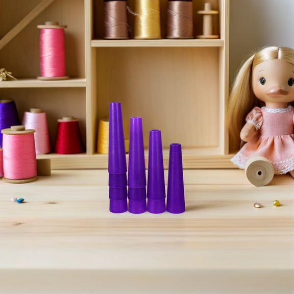 BESTYASH 10Pcs PVC Yarn Winder Tubes Purple for Even Yarn Spooling and DIY Textile Projects