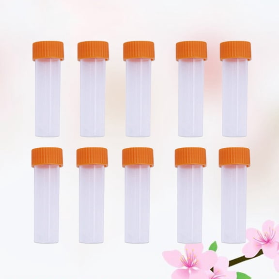 BESTYASH Set of 10 Clear Storage Bottles with Lids for Needles, Beads, and Small Craft Supplies
