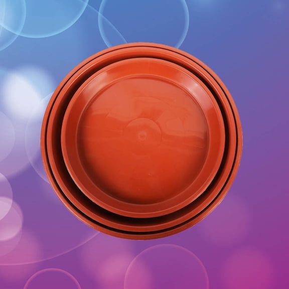 BESTYASH 10Pcs Plastic Succulent Plants Pots Sauser Tray Red Durable Non Slip Surface