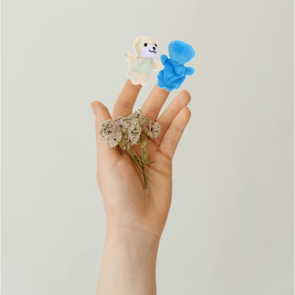 BESTYASH 10Pcs Plush Animal Finger Puppets Assorted Colors Soft Fabric Puppets for Engaging Storytelling