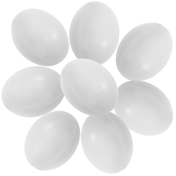 BESTYASH 10Pcs Realistic White Simulation Bird Eggs for Bird Laying and Breeding Management