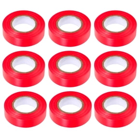 BESTYASH 10Pcs Red PVC Barrier Tape Roll Industrial Insulation Tape for Sealing and Electrical Safety