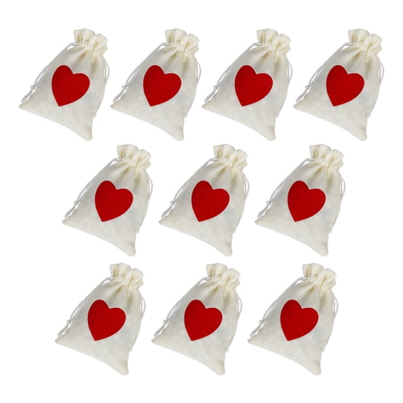 BESTYASH 10Pcs Red Party Candy Pouches Made for Wedding Favors and Candy Packaging