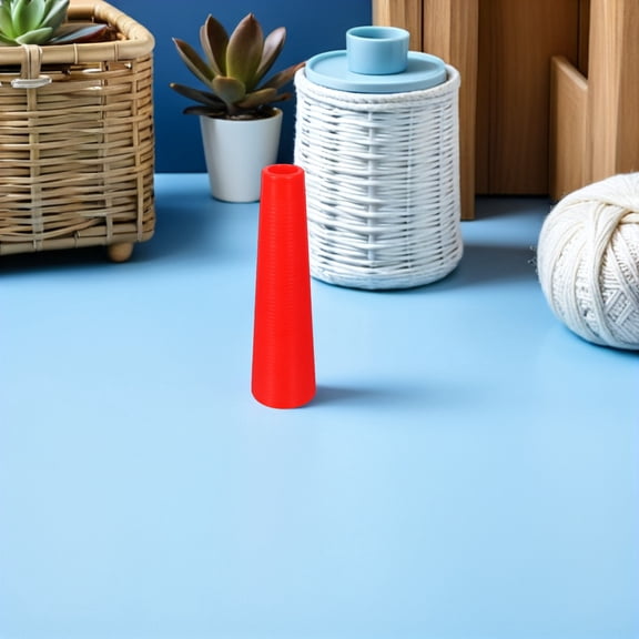 BESTYASH 10Pcs Red Plastic Thread Spools for Wool Winding with Unique Conical Shape and Lightweight Design