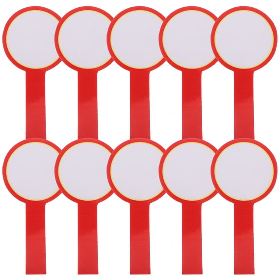 BESTYASH 10Pcs Red Reusable Scoreboard Paddle Dry Erase Board for Matches and Events