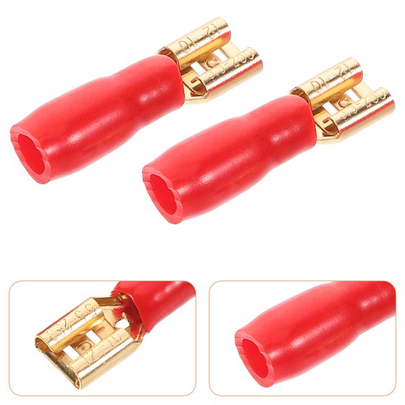BESTYASH 10Pcs Red Wire Crimp Terminal Blocks for Car Audio Speaker Systems Durable Design