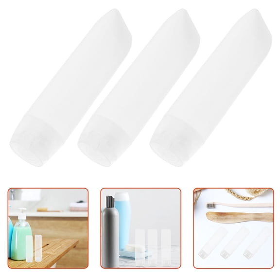 BESTYASH 10Pcs Refillable Travel Toothpaste Bottles Portable White Plastic Squeeze Tubes for Storage