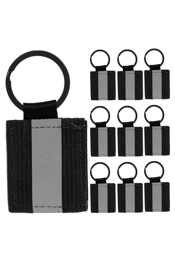 10Pcs Reflective Hanging Keychains for Backpacks Double Sided High Visibility Safety Gear
