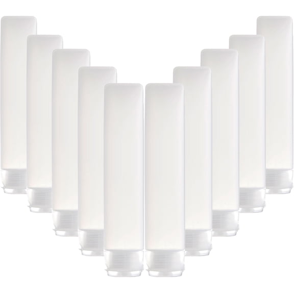 BESTYASH 10Pcs Portable Transparent Lotion Tubes Easy Squeeze Reusable Travel Storage Bottles