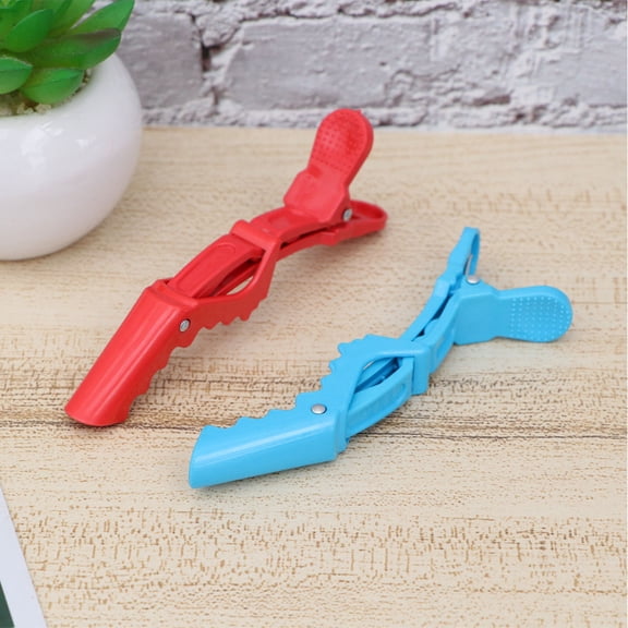 BESTYASH 10-Pack Yellow Plastic Alligator Hair Clips for Styling and Hairdressing, Shape Hair Accessories