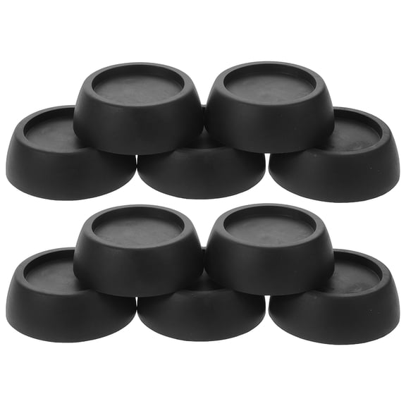 BESTYASH 10Pcs Washer Anti Vibration Pads Black Plastic for Moisture Protection in Home Use