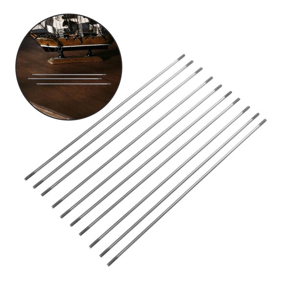 BESTYASH 10Pcs Silver Threaded Rod Ball Head Connector for Boat Model DIY Connecting and Adjusting